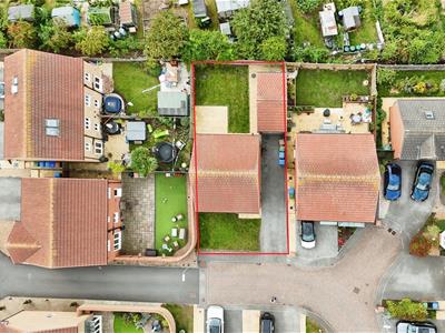 Aerial view of the property